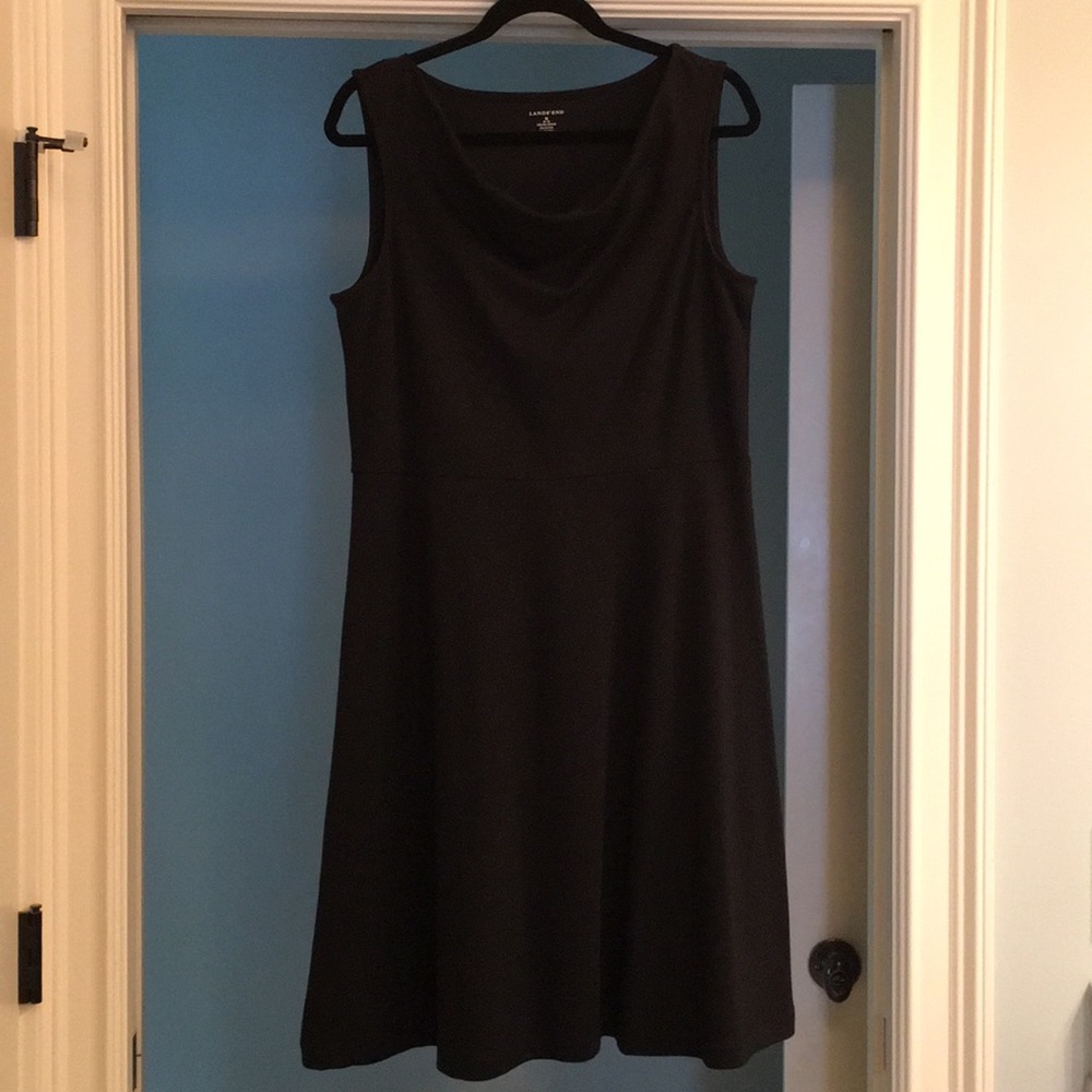 Lands End casual little black dress